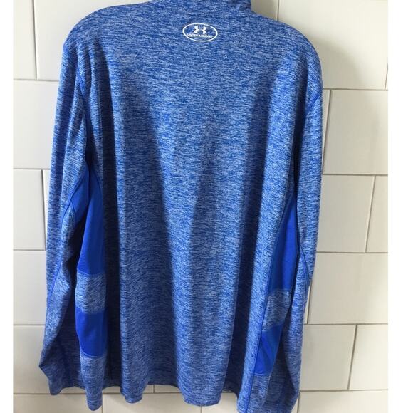 Under Armour Mens Loose 1/4 zip Pullover with Logo Sleeve & Mesh Panels size XL - Picture 2 of 5